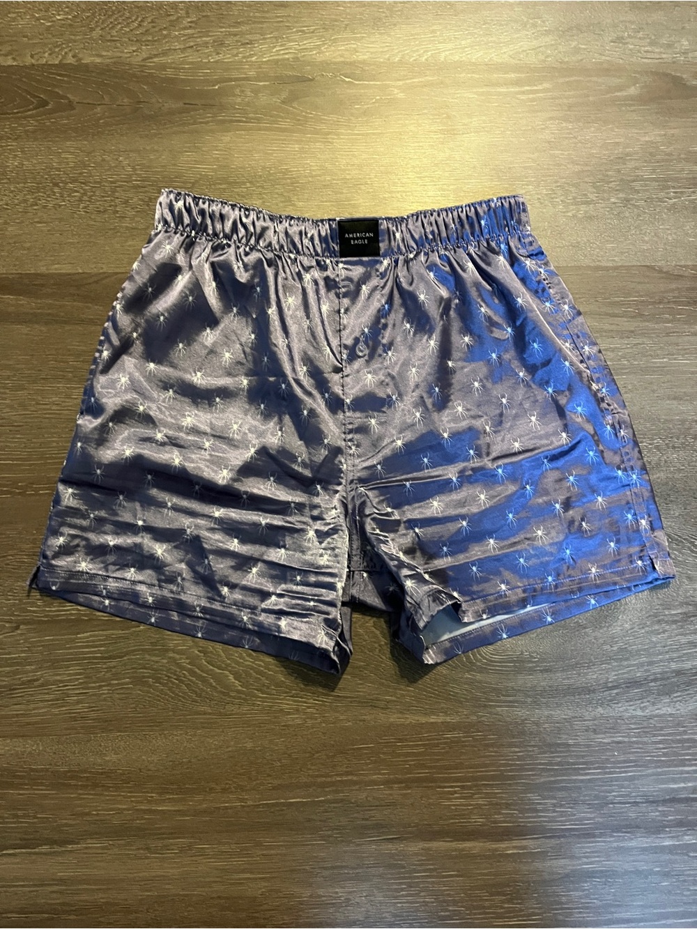 American Eagle Satin spider Boxer Shorts with pockets size small